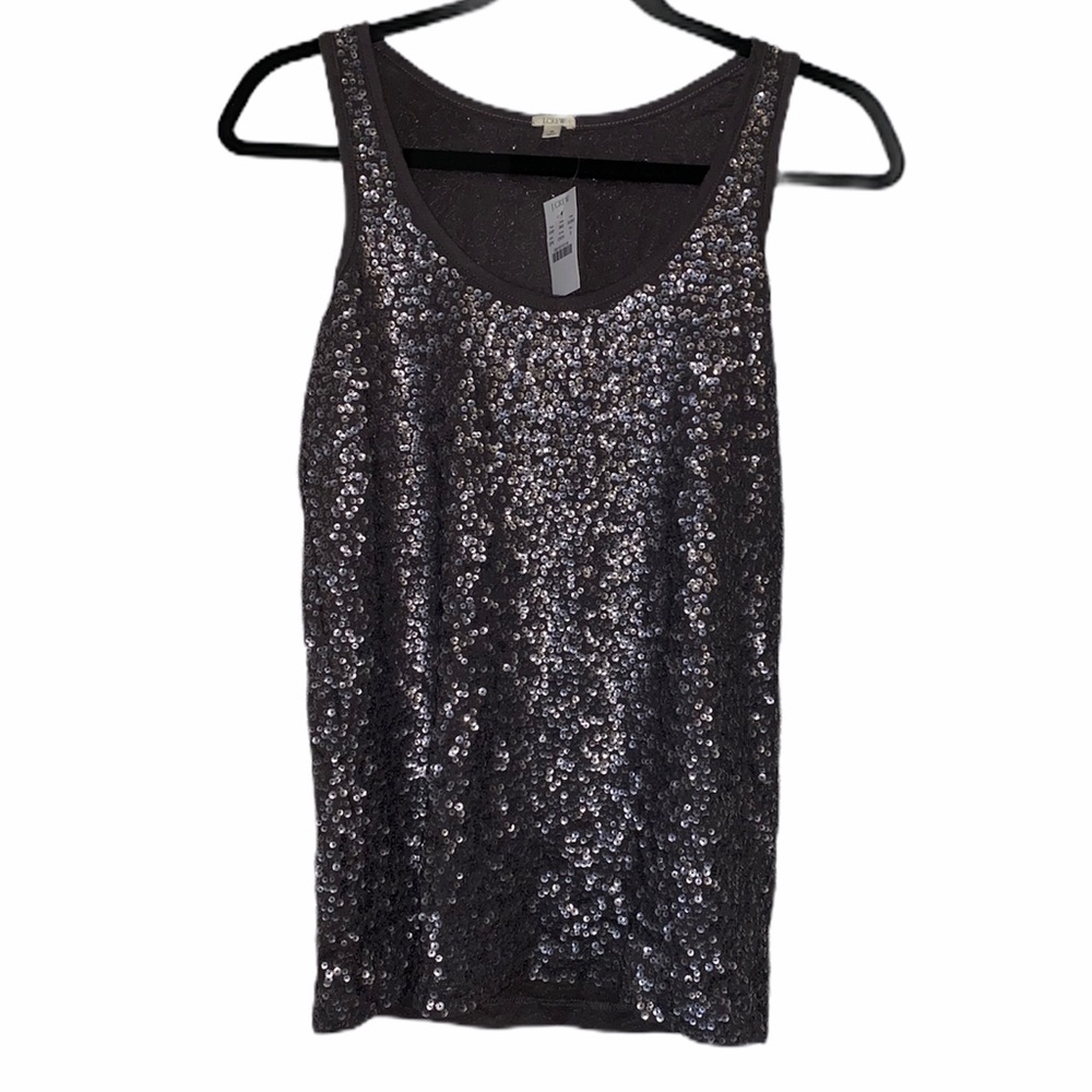 J. CREW NWT $78 Drapey Sequin Tank 32360 Blouse S